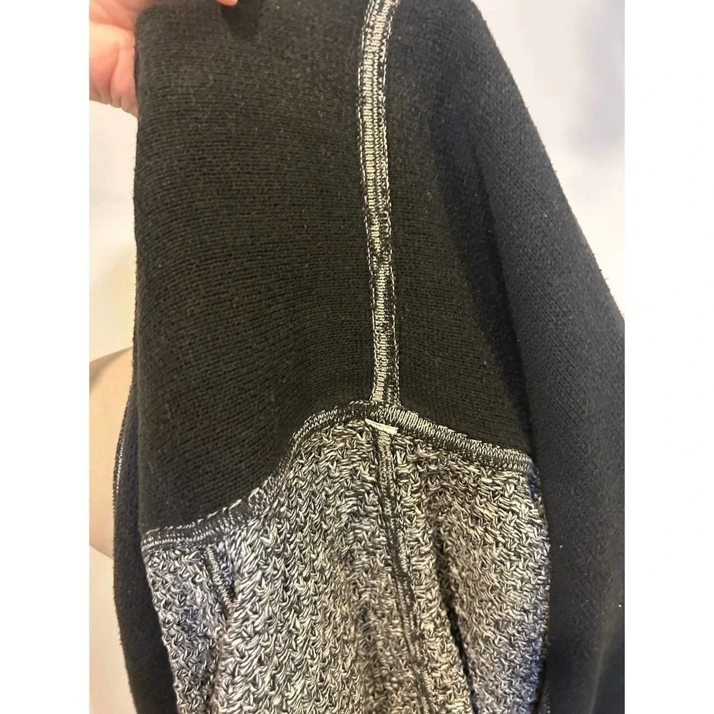 Lululemon Post Practice Cardi Ghost Black Cardigan Sweater Jacket Cotton Sz 4 - Picture 8 of 8